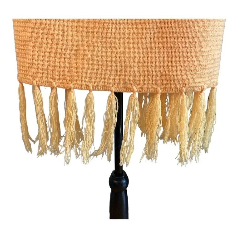 Scarf or shawl, golden yellow with black figures, heavy, international,unique